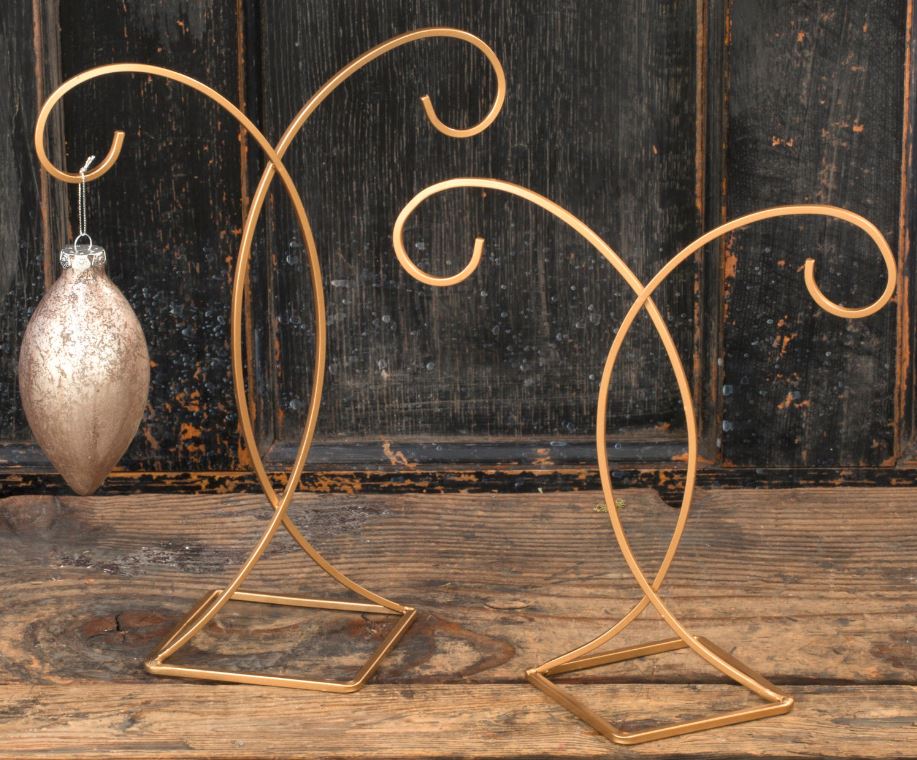  Ornament Stands - Gold Double Ornament - Set of 6